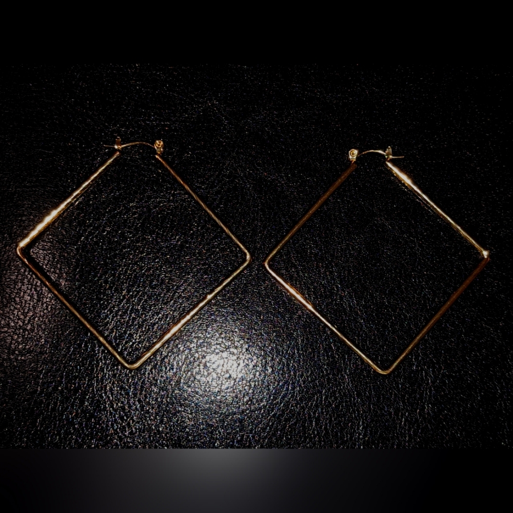 Large Square Dangle Earrings